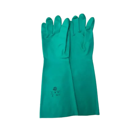 Guante nitrilo verde mosquetero 18"