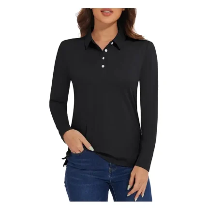 Camisa polo manga larga dama